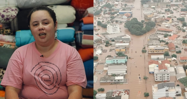 Camila Medeiros decidiu continuar ajudando os desabrigados. (Foto: Reprodução/Instagram/Lagoinha Canoas).