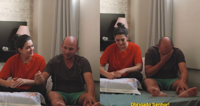 Aldair, Alexsandra e o filho sobreviveram à enchente em Canoas. (Foto: Instagram/Reprodução/Lagoinha Canoas).