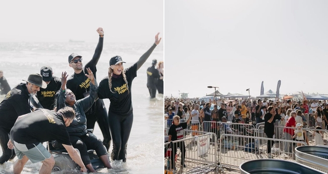 O evento na Califórnia. (Foto: Reprodução/Instagram/Baptize California)