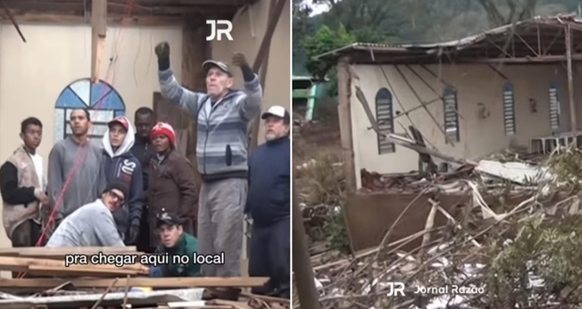 O acidente aconteceu na Assembleia de Deus em Encantado. (Foto: Reprodução/Instagram).