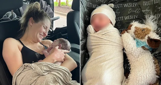 Brooke Canady teve o filho a caminho do hospital. (Arquivo pessoal/Brooke Canady).