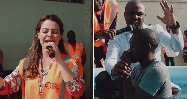 Batismo no presídio. (Foto: Reprodução/Instagram/Ana Paula Valadão)