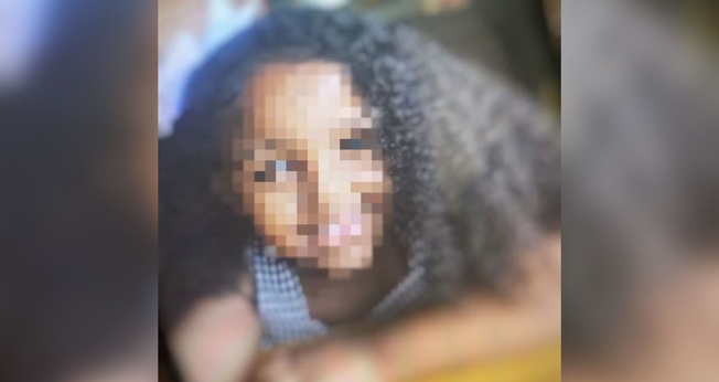 A menina atingida. (Foto: Reprodução/G1)