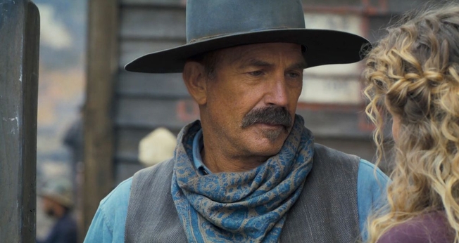 Kevin Costner em cena do filme "Horizon". (Divulgação: Warner Bros)