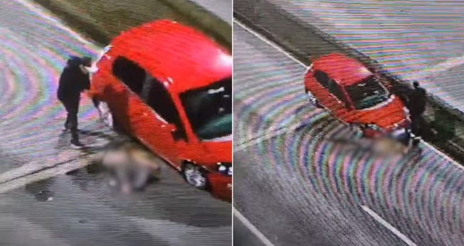 Momento da agressão em SP. (Foto: Reprodução/G1)