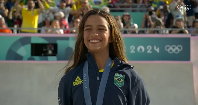 Rayssa Leal. (Foto: Reprodução/YouTube/Olympics)