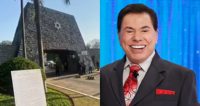Silvio Santos foi enterrado no Cemitério Israelita do Butantã. (Foto: Reprodução/TV Globo/Wikimedia Commons/Palácio do Planalto).