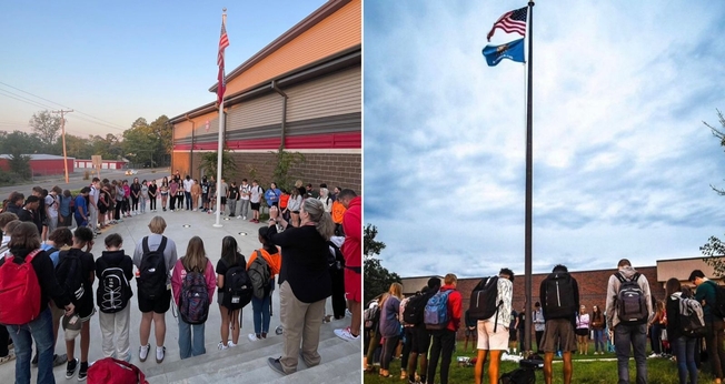 Alunos orando nos EUA. (Foto: Reprodução/Instagram/See You at the Pole)