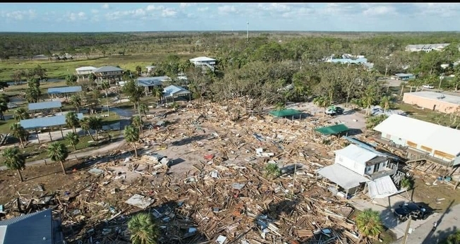 Furacão Helene deixa rastro de destruição Flórida. (Foto: Central Baptist Church Palm Beach)