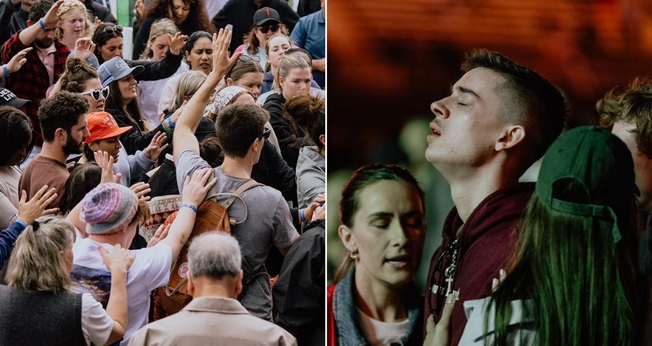 Jovens no evento evangelístico. (Foto: Reprodução/Instagram/Awakening Australia)