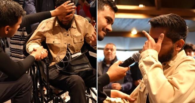 O jovem foi curado após oração. (Foto: Reprodução/YouTube/ARB Ministries).