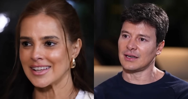 Vera Viel e Rodrigo Faro. (Foto: Reprodução/YouTube/Domingo Espetacular).