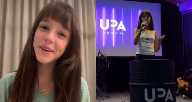 Helena Faro contou seu testemunho na Igreja Presbiteriana Alphaville. (Foto: Reprodução/Instagram/Vera Viel).
