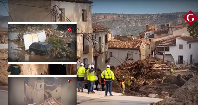 Diversas regiões da Espanha são atingidas por tempestades devastadoras. (Captura de tela/YouTube/Diário Gestión)
