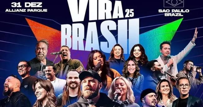 O “Vira Brasil 2025” no Allianz Parque seria transmitido pelo SBT no dia 31 de dezembro. (Foto: Divulgação/Redes sociais).
