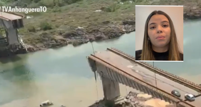 Laís Lucena testemunha milagre após sobreviver de queda de ponte no Maranhão. (Captura de tela/G1/TV Anhanguera)