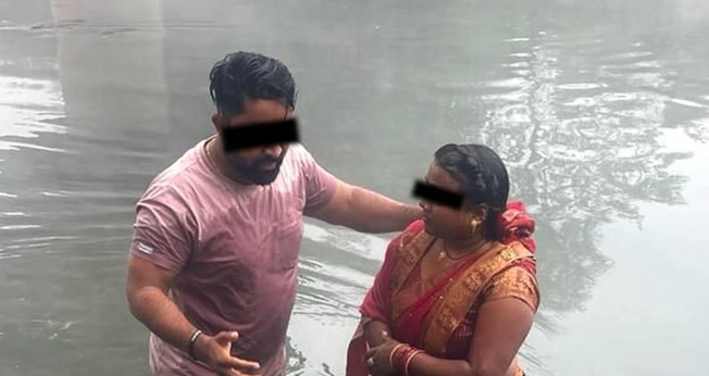 Novos convertidos foram batizados na Índia. (Foto: Instagram/One Passion Mission).