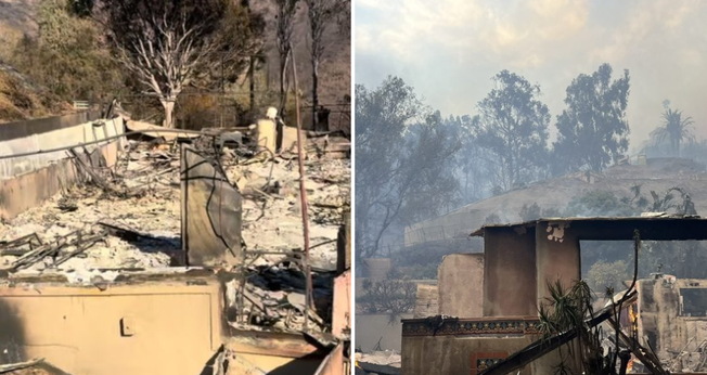 Casas destruídas pelo incêndio. (Foto: Emma Perkins/Colton Powell)
