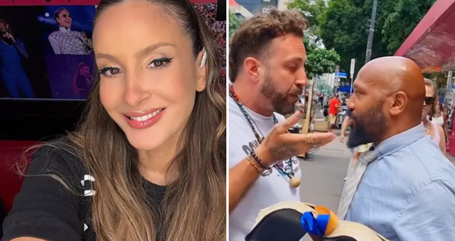 A cantora Claudia Leitte; o pregador da Avenida Paulista. (Foto: Reprodução/Instagram/Claudia Leitte/Captura de tela/Instagram/irpretth)