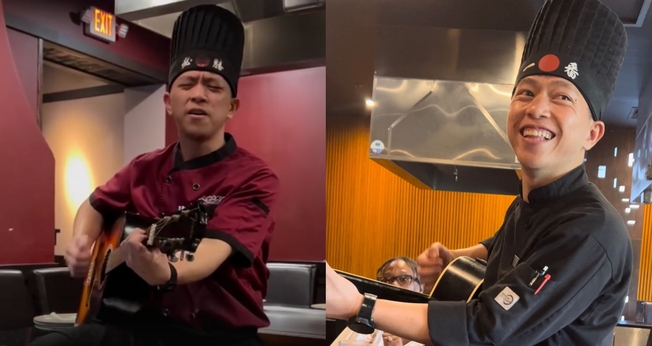 Joshua é chef hibachi em um restaurante japonês na Carolina do Sul. (Foto: Reprodução/Instagram/thewfeed/TikTok/jhosuahibachi).