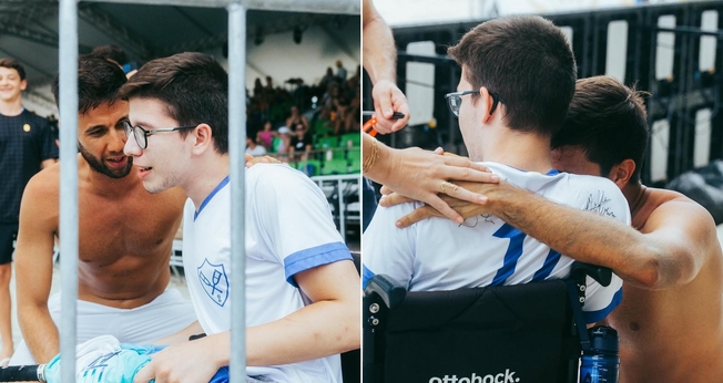 Allan de Oliveira orou pelo nadador Allan Hubner. (Foto: Instagram/Allan de Oliveira).