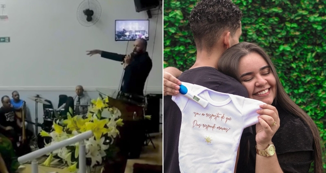 O casal Marília e Weverson testemunharam o cumprimento da promessa de Deus. (Foto: Reprodução/Instagram/Marília Fernandes)