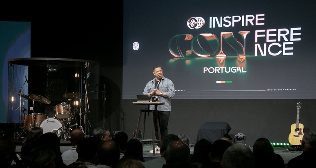 Ministração de abertura da Inspire Conference Portugal. (Foto: Marcos Paulo Correa/Guiame)