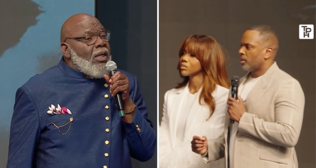 Bispo TD Jakes anuncia liderança para sua filha Pastora Sarah e seu genro Pastor Touré. (Captura de tela/YouTube/The Potter's House of Dallas)