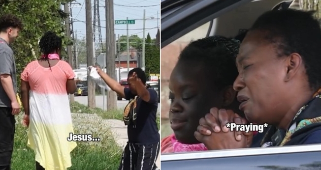 Emike agradeceu a Deus pela bênção recebida. (Foto: Reprodução/YouTube/Zach Dereniowski).