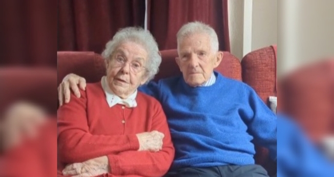 Michael, de 97 anos, e Joan, de 87 anos. (Foto: Reprodução/Instagram/Pilgrims' Friend Society).
