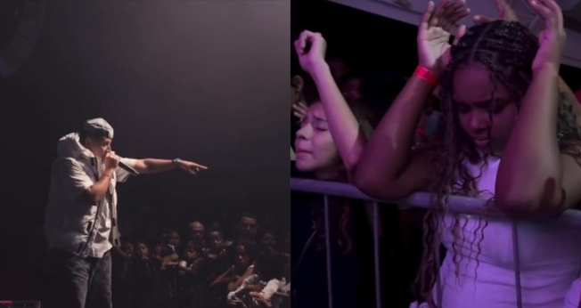 Victin louvou e pregou o Evangelho ao público. (Foto: Reprodução/Instagram/Victin).