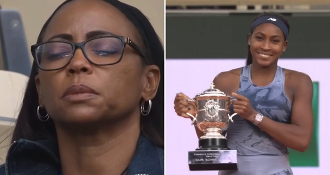 Coco Gauff e sua mãe. (Foto: Reprodução/YouTube/ESPN Brasil/Instagram/TNT Sports)