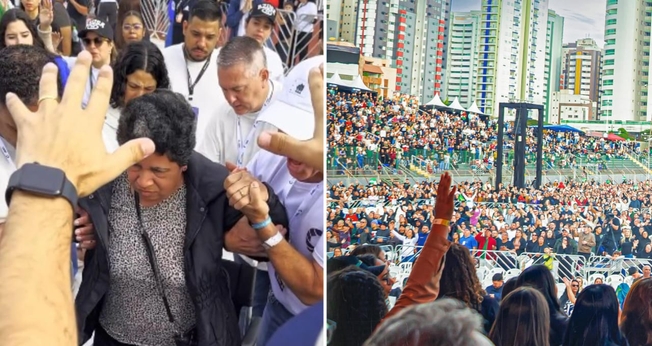 O “Milagres Maringá” atraiu mais de 25 mil pessoas. (Foto: Reprodução/Instagram/Yudi Tamashiro/Instagram/Milagres Maringá).