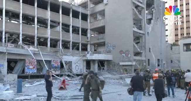 Um míssil iraniano atingiu o Soroka Medical Center. (Foto: Reprodução/YouTube/CNBC-TV18).