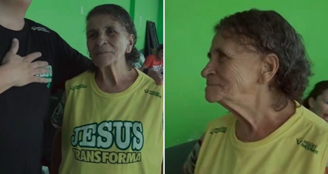 Dorvalina na base da Cristolândia em Madureira. (Foto: Reprodução/Instagram/Cristolândia RJ)