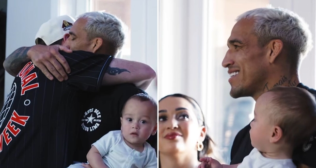 André Fernandes orando por Charles antes da luta. (Foto: Reprodução/Instagram/André Fernandes)