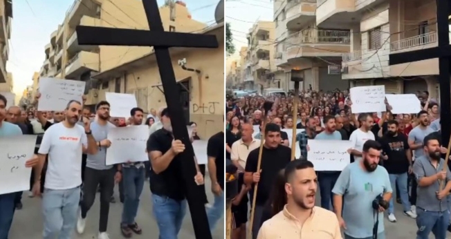 Multidões pediram segurança e justiça para a comunidade cristã na Síria. (Foto: Reprodução/Instagram/The Christians Of The East).