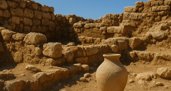 Khirbet Qana pode ser o verdadeiro local da transformação da água em vinho. (Imagem ilustrativa gerada por IA)