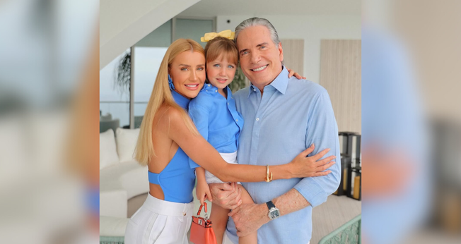 Ana Paula Siebert, Roberto Justus e a filha Vicky, de 5 anos. (Foto: Instagram/robertoljustus)