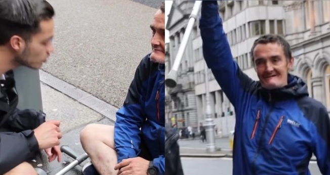 O evangelista Lucas Sandoval orou pelo homem que não podia andar. (Foto: Reprodução/Instagram/Lucas Sandoval).