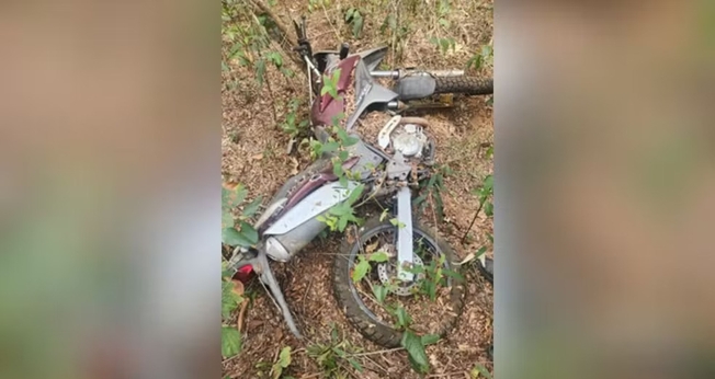A moto roubada. (Foto: PM/Divulgação)