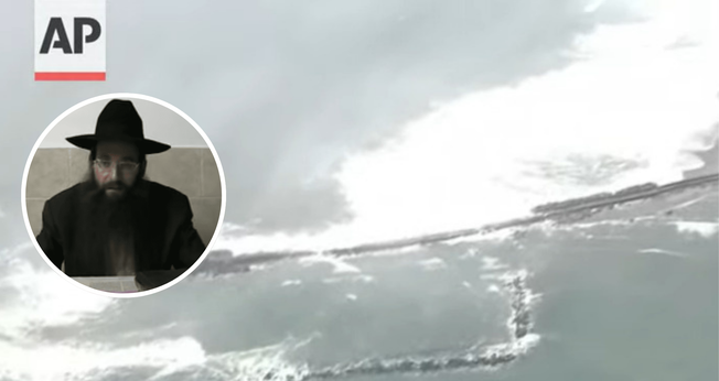 Tsunami atinge Hokkaido, no Japão, após terremoto de magnitude 8,8 na Rússia; rabino Yekutiel Fish [destaque]. (Captura de tela/YouTube/Mirror Now).