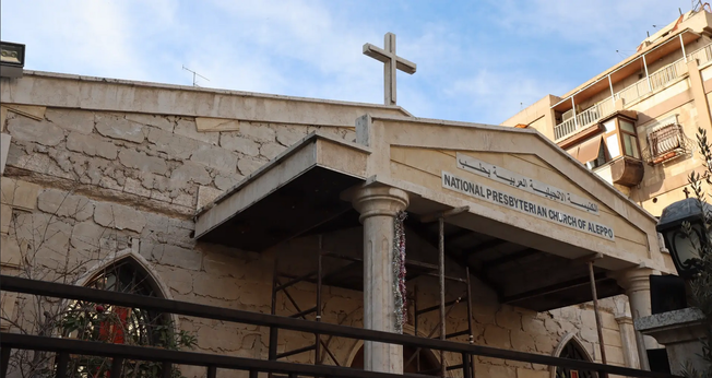 Fachada da Igreja Presbiteriana da Síria. (Foto representativa: Portas Abertas)