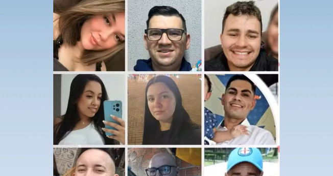 Funcionários mortos na explosão de fábrica no Paraná. (Imagens das redes sociais).