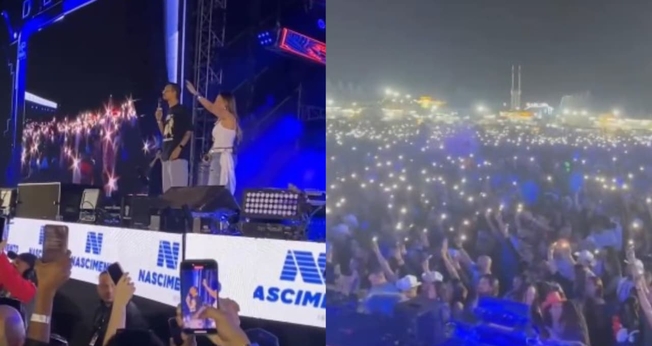 Os jovens usaram uma estratégia para pregar o amor de Deus ao público. (Foto: Reprodução/Instagram/Bispa Sonia Hernandes).