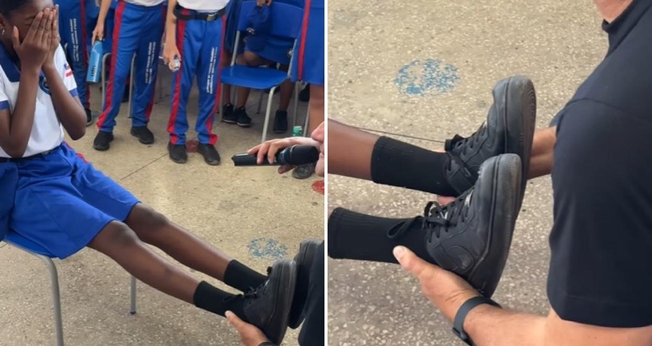 O pastor orando pela menina. (Foto: Reprodução/Instagram/Jean Rothen)
