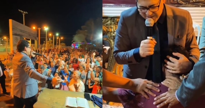 Os cristãos pregaram o Evangelho nas ruas de Paraíso do Tocantins. (Foto: Reprodução/Instagram/Clebison Bandeira).