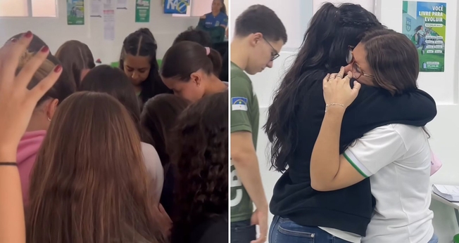 O evangelismo na escola. (Foto: Reprodução/Instagram/Mateus Cerri)