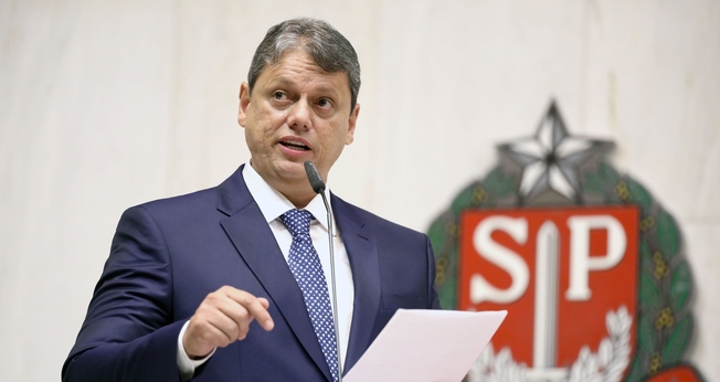 O governador de São Paulo, Tarcísio de Freitas. (Foto: Alesp)