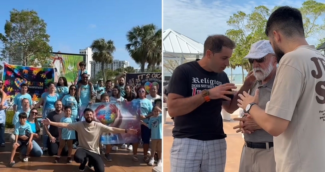 O evangelismo no local. (Foto: Reprodução/Instagram/Allan Machado)